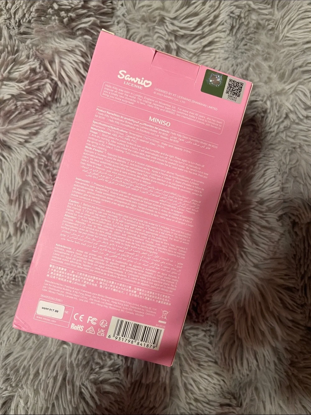Hello Kitty Peach & Pink Mini Humidifier